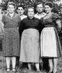 Die Familie Piendl 1953 (Vater Alois war ein Jahr zuvor gestorben)